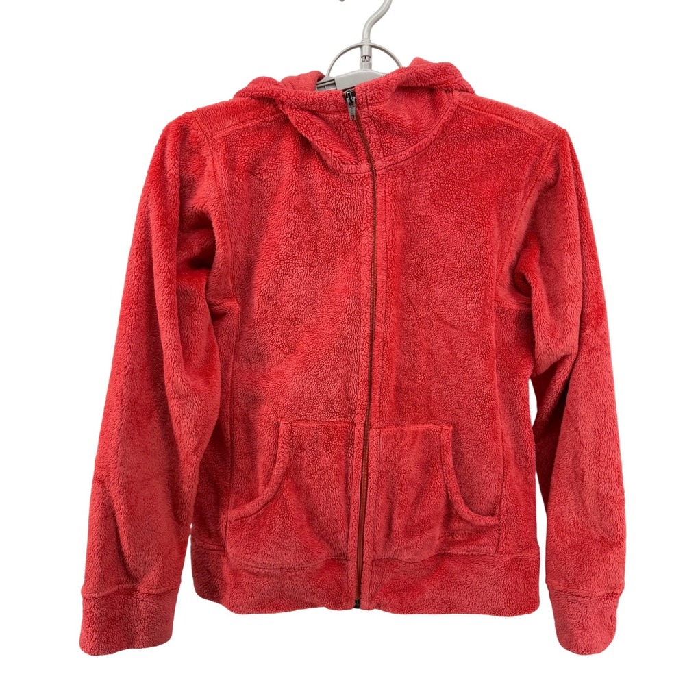 Patagonia Hooded Fleece Full Zip Jacket Women's Medium Coral